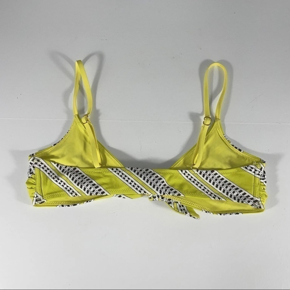 LEMLEM Amira Tie Front Bikini Top Women’s - Yellow Size - Medium $135 - Picture 5 of 11